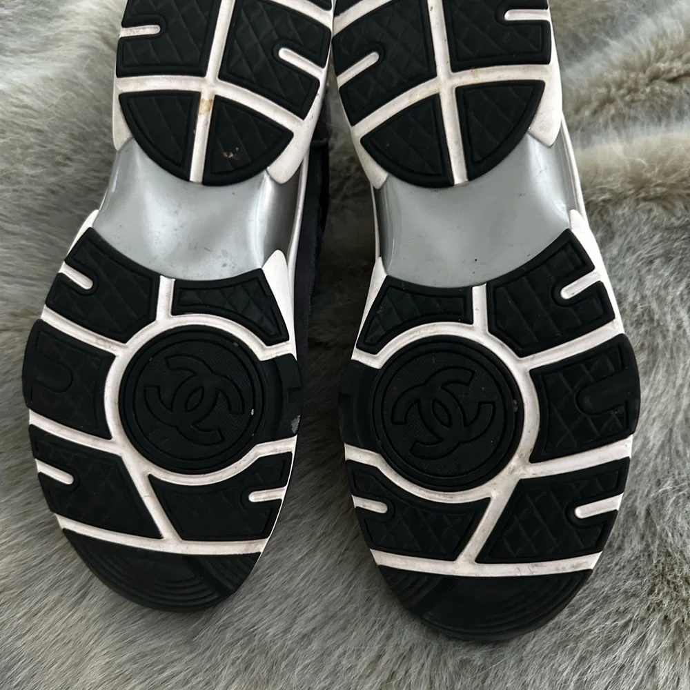 CHANEL Women's Sneakers - Black, Gray, Pink - Picture 3 of 8